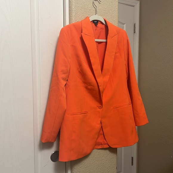 Express Editor Boyfriend Blazer - Orange - MEDIUM - Picture 7 of 12